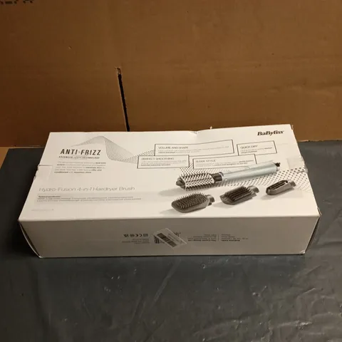 BABYLISS ANTI FRIZZ HYDRO FUSION 4 IN 1 HAIRDRYER BRUSH BOXED