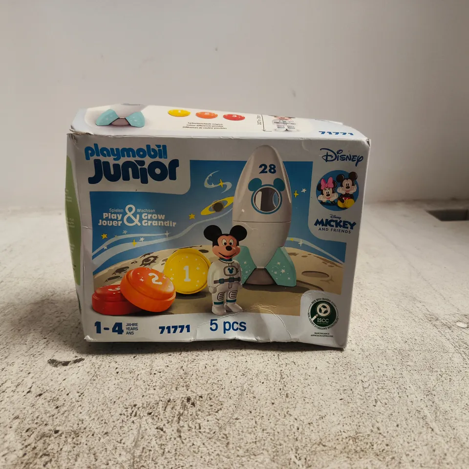 PLAYMOBIL JUNIOR MICKEY MOUSE ROCKET SET – 5 PIECES, DISNEY, AGES 1-4
