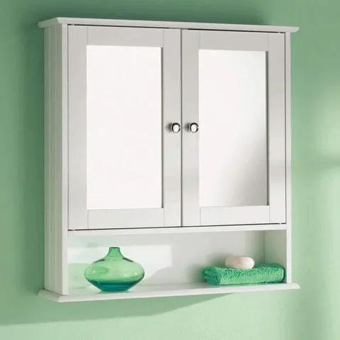 BOXED SOLID WOOD WALL BATHROOM CABINET (1 BOX)