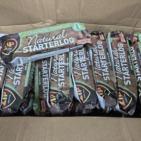 APPROXIMATELY 15 ZIP NATURAL STARTERLOGS 