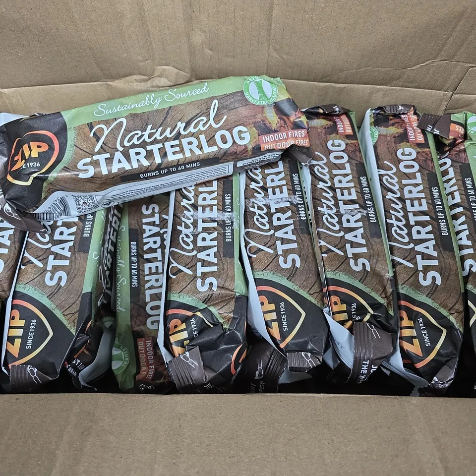 APPROXIMATELY 15 ZIP NATURAL STARTERLOGS 