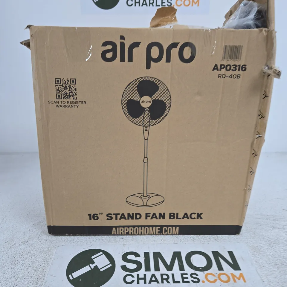 AIR PRO 16IN STAND FAN – BLACK