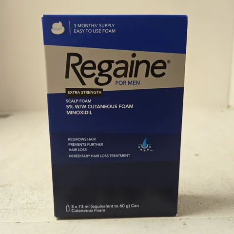 REGAINE FOR MEN EXTRA STRENGTH SCALP FOAM 5% MINOXIDIL – 3 X 73 ML