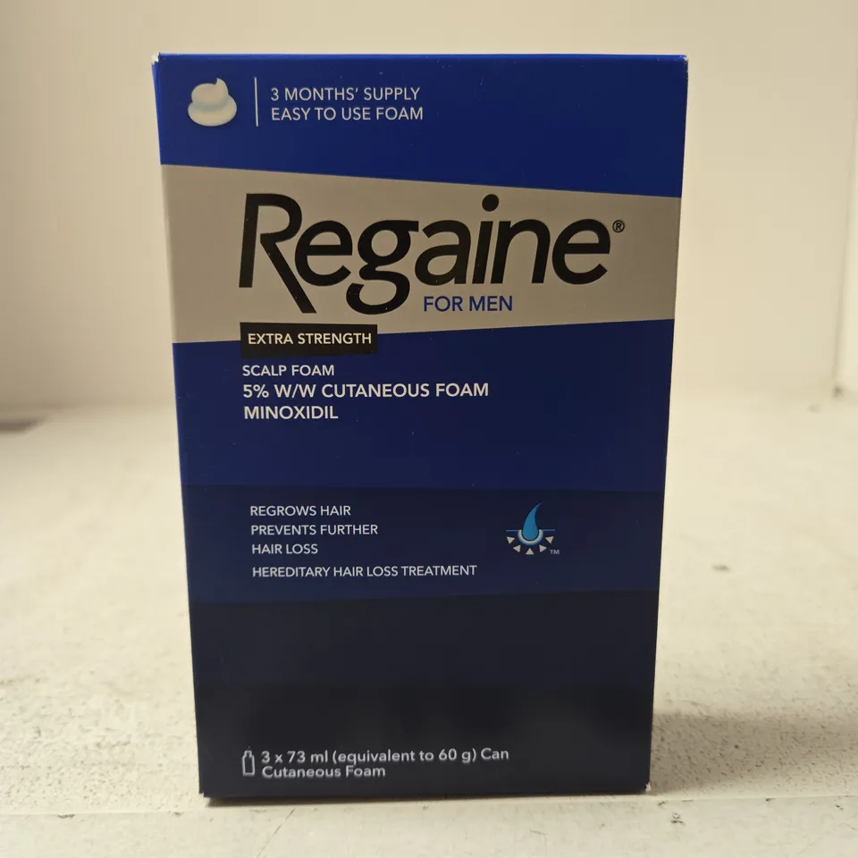 REGAINE FOR MEN EXTRA STRENGTH SCALP FOAM 5% MINOXIDIL – 3 X 73 ML