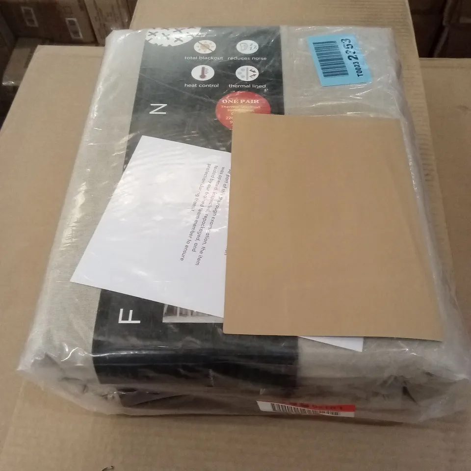 BAGGED DIJON BLACKOUT CURTAIN PAIR - NATURAL // SIZE: 90" x 90" 