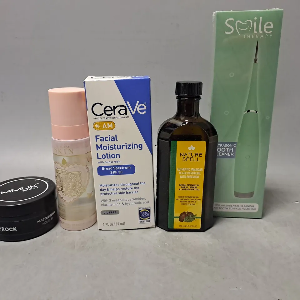 APPROXIMATELY 12 ASSORTED HEALTH & BEAUTY PRODUCTS TO INCLUDE - CERAVE FACIAL MOISTURIZING LOTION , NATURE SPELL ROSEMARY , PLOUISE SKIN SETTING SPRAY ETC