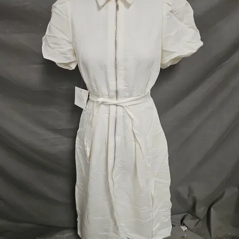 PHASE EIGHT CARLOTTA LINEN DRESS IN WHITE SIZE 8