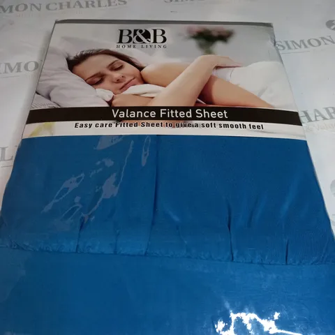 B&B HOME LIVING VALANCE FITTED SHEET - DOUBLE 