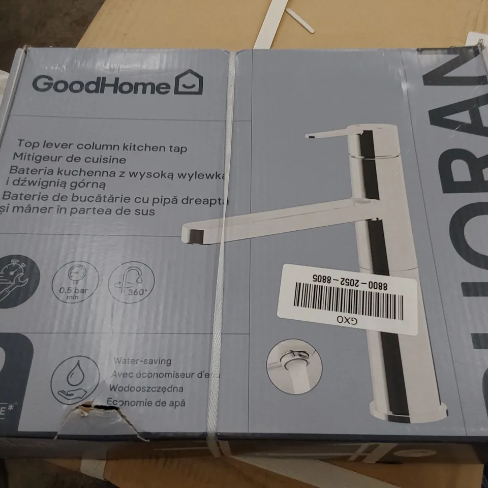 BOXED GOOD HOME PHORAN TOP LEVER COLUMN KITCHEN TAP