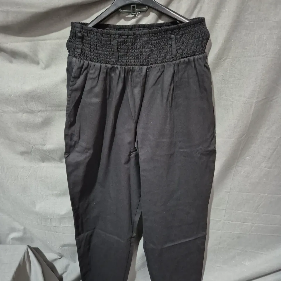 LUCY & YAK ALIZA TROUSERS – BLACK, ORGANIC COTTON SIZE M 