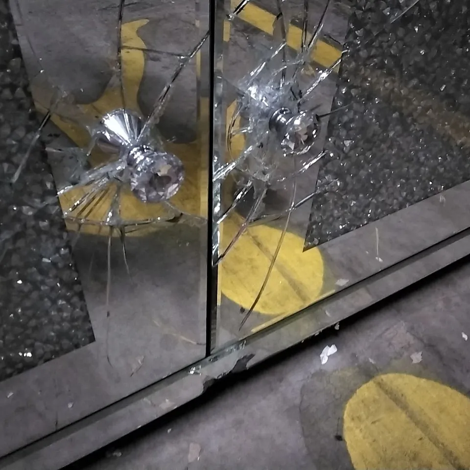 JASMIC 135CM MIRRORED GLASS SIDEBOARD WITH 3 DRAWER 3 DOORS