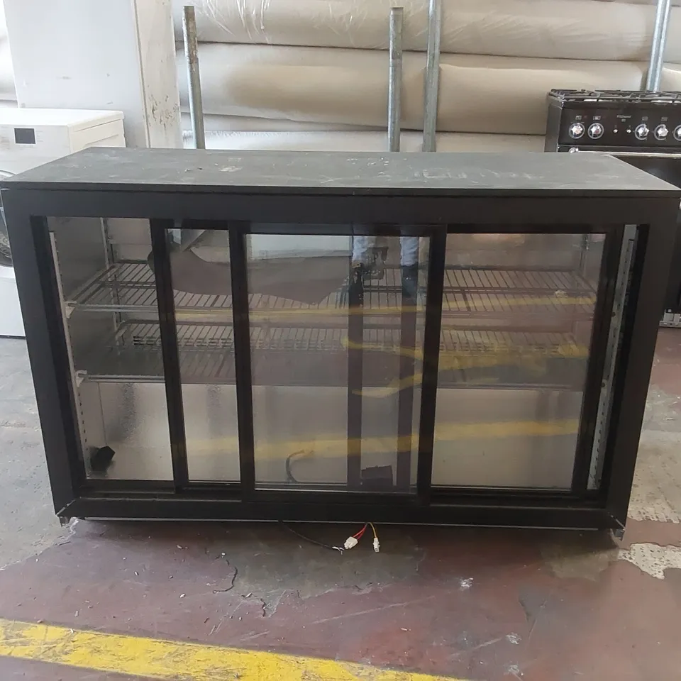 SIA SBB290BL3 BLACK 290L COMMERCIAL BACK BAR FRIDGE WITH SLIDING DOORS