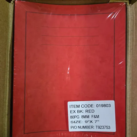 APPROX 50 CONSORTIUM CLASSIC EXERCISE BOOKS 9" X 7" - RED 