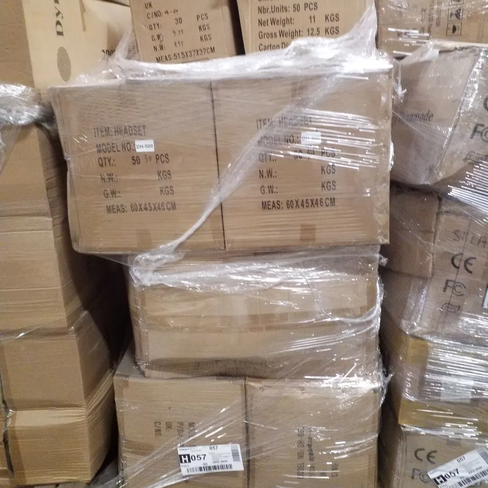 PALLET CONTAINING ASSORTED SPEAKERS & HEADSETS
