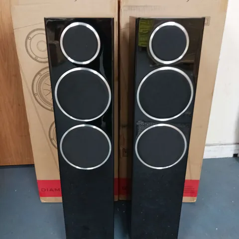 WARFDALE DIAMOND 230 PAIR OF FLOOR SPEAKERS - BLACK (2 BOXES)