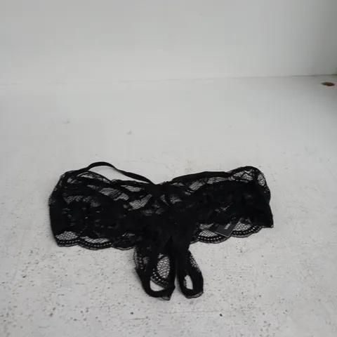  ANN SUMMERS ADORE YOU CROTCHLESS SHORT – BLACK LACE - UK 10