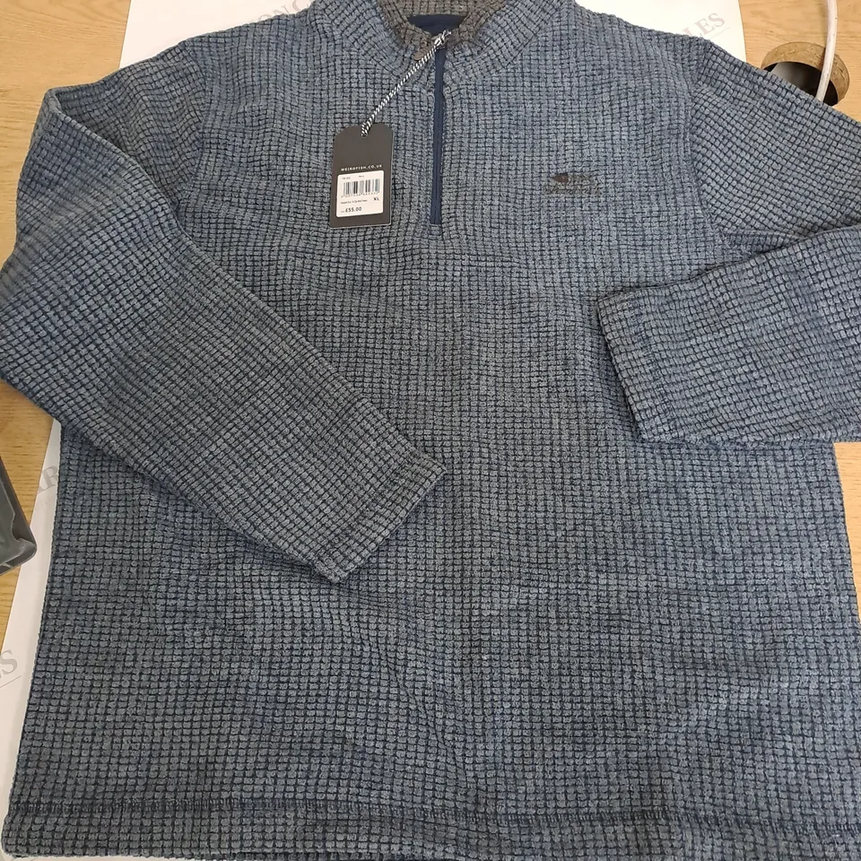 WEIRD FISH NEWARK ECO 1/4 ZIP FLEECE - XL