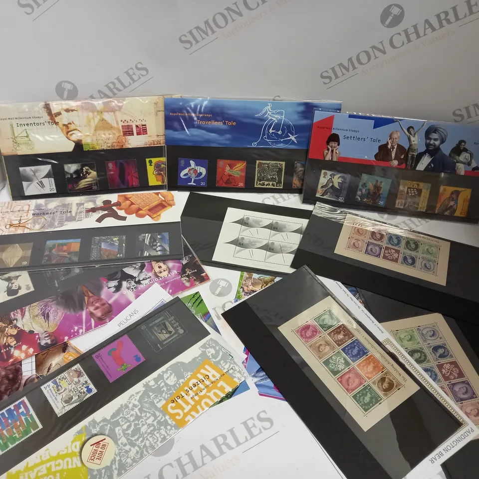 BOX OF APPROX 100 ASSORTED STAMPS FROM VARIOUS COUNTRIES AND DATE RANGES