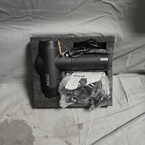 AXELO PORTABLE PRECISION MASSAGE GUN WITH ATTACHMENTS