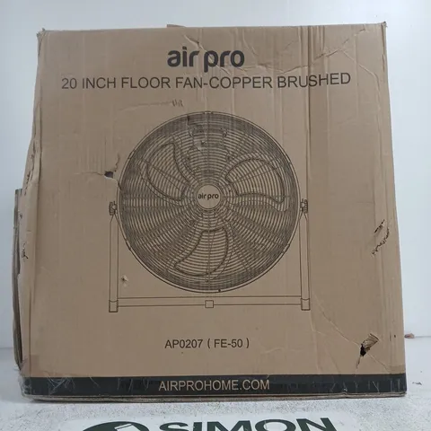 AIR PRO 20-INCH FLOOR FAN – COPPER BRUSHED (BOXED)