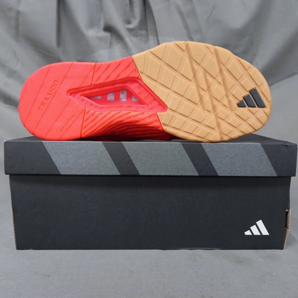 BOXED PAIR OF ADIDAS DROPSET 3 SHOES IN VIBRANT CORAL UK SIZE 6.5