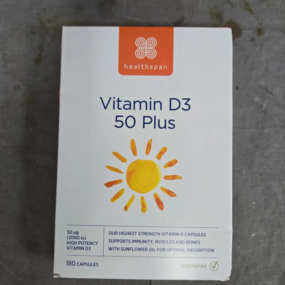 HEALTHSPAN VITAMIN D3 50 PLUS – 180 CAPSULES