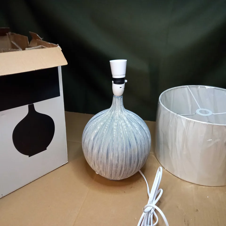 BOXED JOHN LEWIS CERAMIC EBONY TABLE LAMP