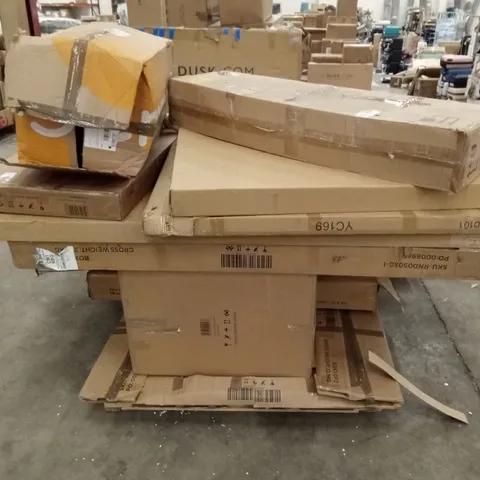 PALLET OF ASSORTED DUSK INCOMPLETE FURNITURE PARTS AND PIECES