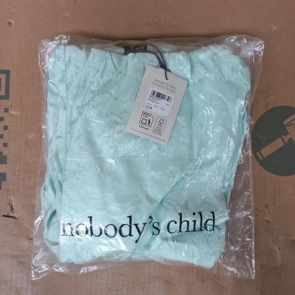 BAGGED NOBODY'S CHILD FIFI MAXI DRESS IN GREEN SIZE UK 10