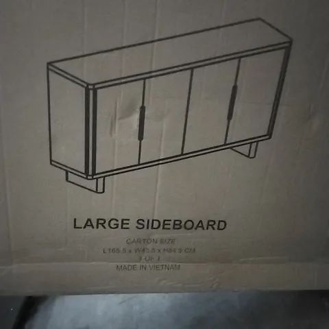 BOXED LARGE SIDEBOARD - DARK WOOD (1 BOX)