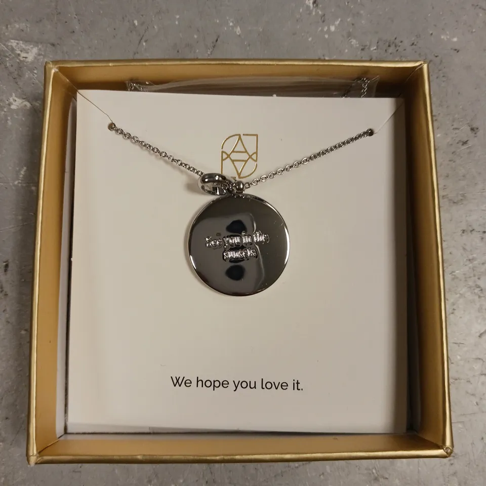 ABBOTT LYON PERSONALISED 'SEE YOU IN THE SUNSETS' RED STONE PENDANT NECKLACE 