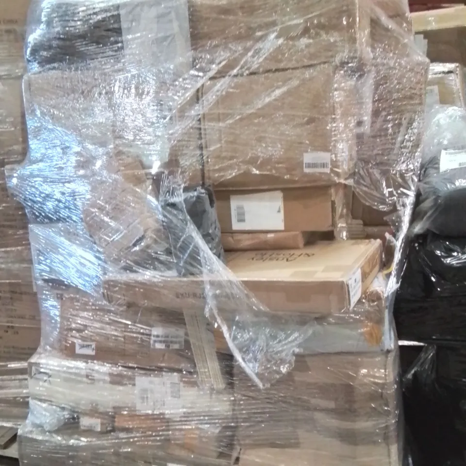 PALLET OF ASSORTED HOUSEHOLD GOODS AND PRODUCTS TO INCLUDE;TOOLBOX STORAGE COMPARTMENT,WINDOW CLEANER ROBOT,RETRACTABLE SAFETY GATE 