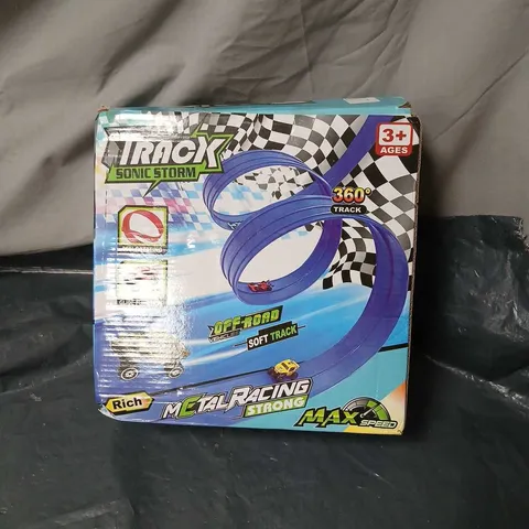 TRACK SONIC STORM TOY CAR TRACK SET – 360° LOOP, 3+ AGES