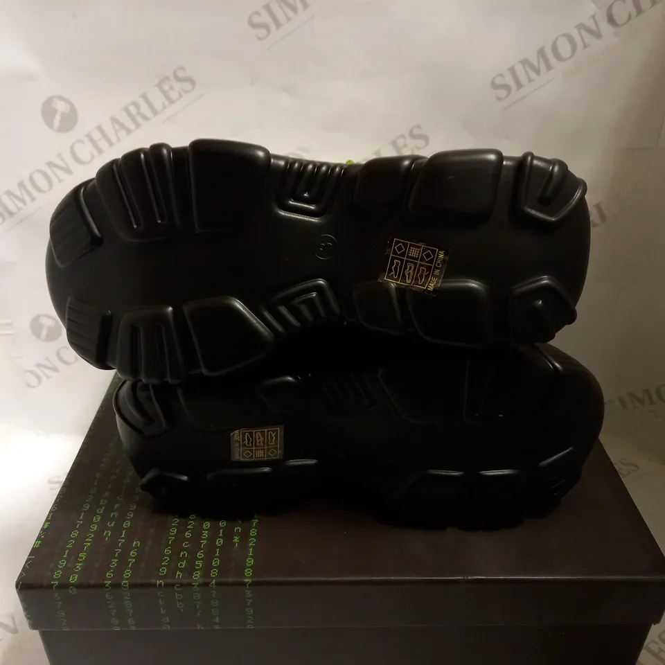 KOI VEGAN BLACK JINXYY GUMMY BEAR TRAINERS - SIZE 3