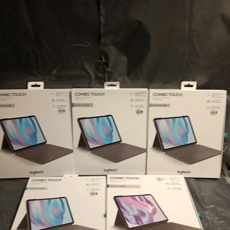 LOT OF 5 ASSORTED LOGITECH KEYBOARD CASES - FRENCH AND GERMAN