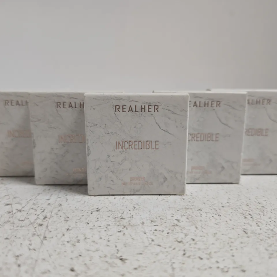 SET OF 5 X REALHER INCREDIBLE BRONZER (2.5G)