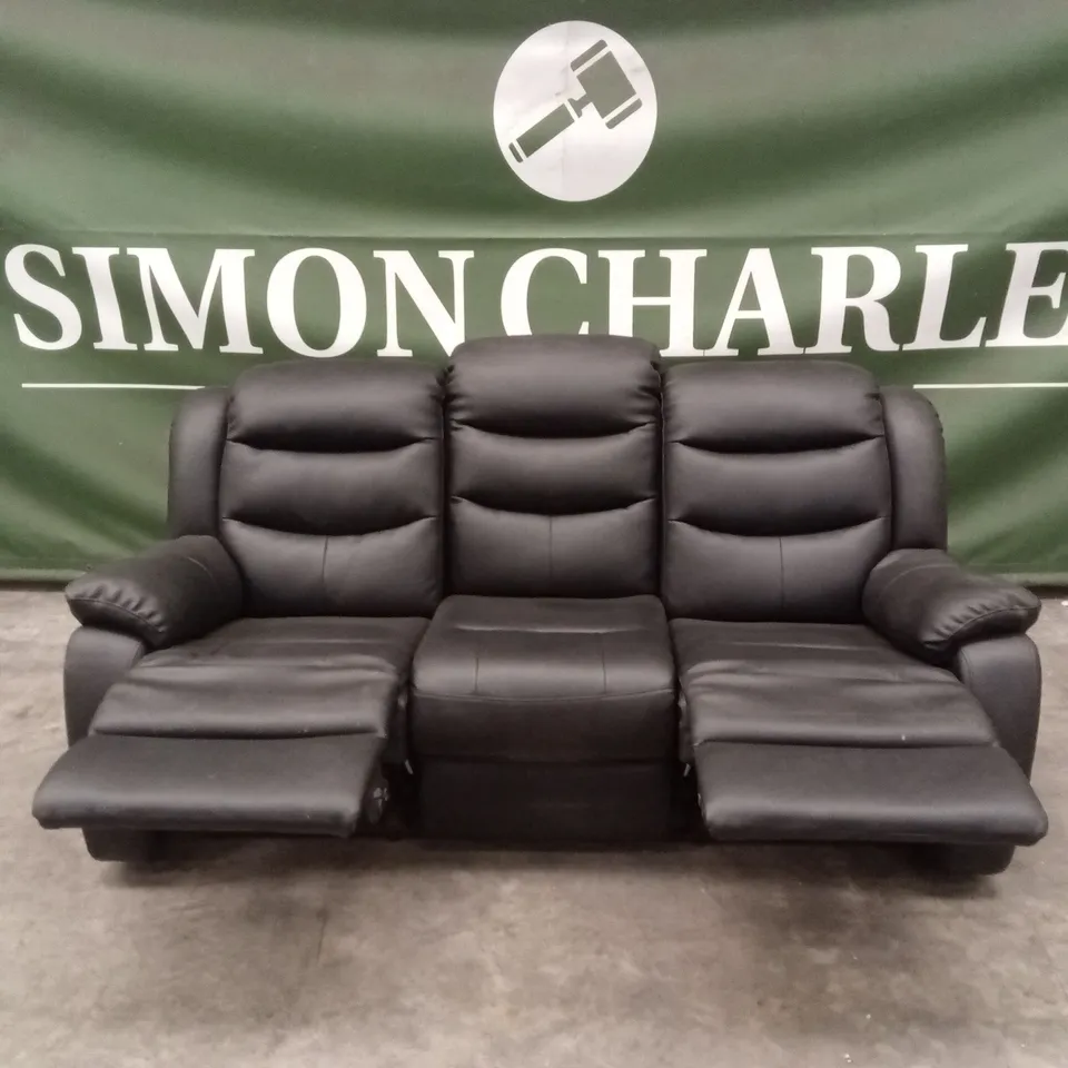 ROTHBURY LUXURY FAUX LEATHER HIGH BACK 3 SEATER MANUAL RECLINER SOFA RRP £729