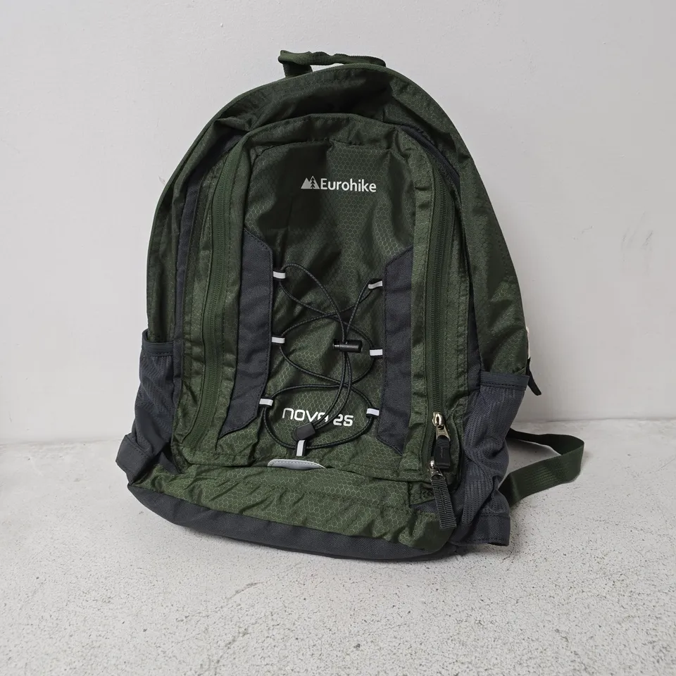 EUROHIKE HIKING BACKPACK – GREEN DAYPACK FOR CAMPING & OUTDOORS