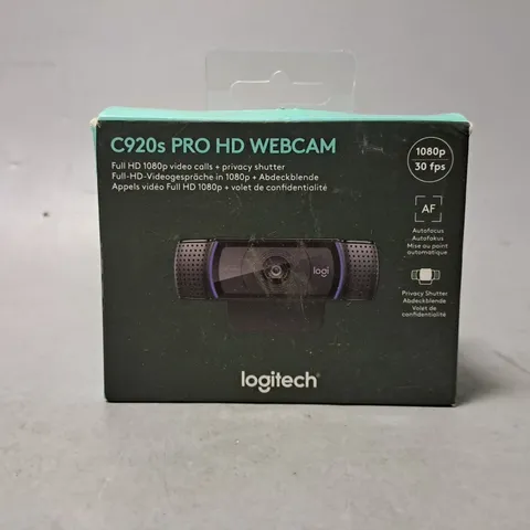 BOXED LOGITECH C920S PRO HD WEBCAM