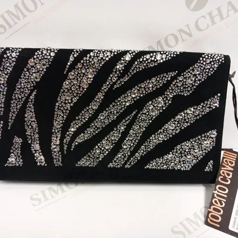 ROBERTO CAVALLI DIAMANTE ZEBRA PRINT BAG