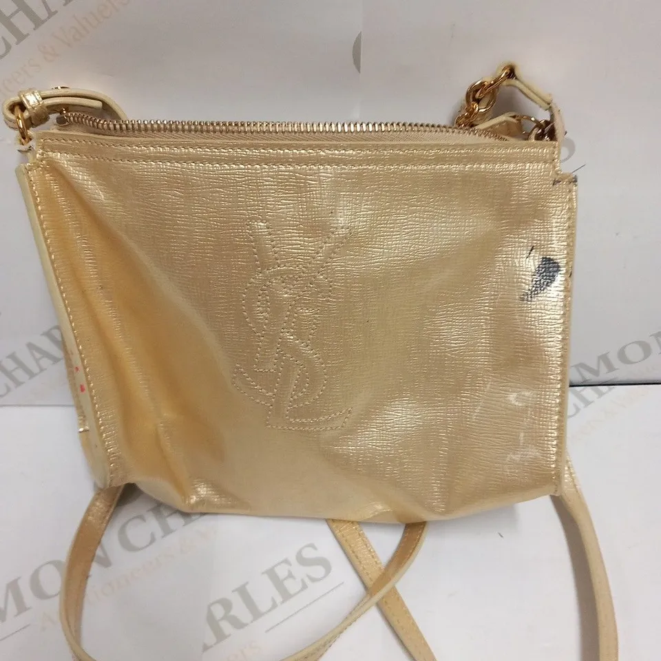 YVES SAINT LAURENT GOLD SHOULDER BAG
