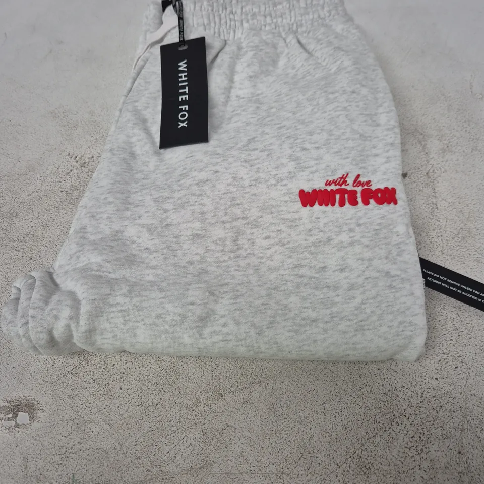 WHITE FOX GREY MARL JOGGERS – SIZE M