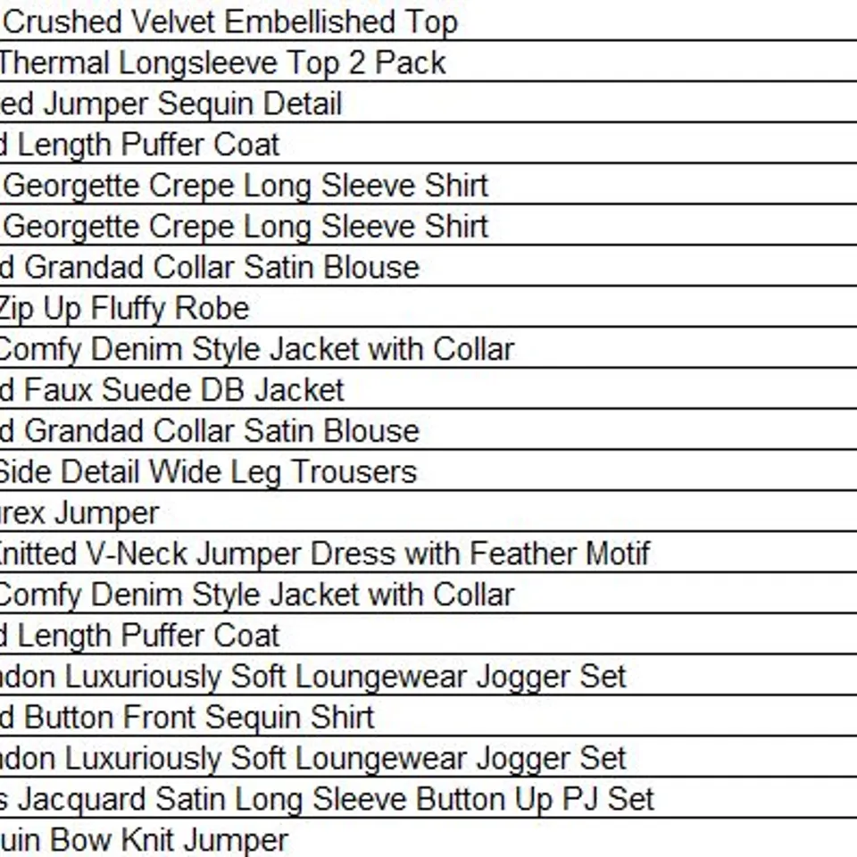 PALLET OF APPROXIMATELY 334 ITEMS OF ASSORTED CLOTHING AND ACCESSORIES TO INCLUDE;