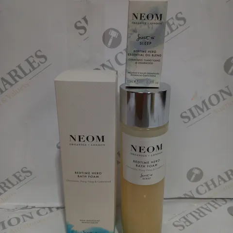 NEOM BEDTIME HERO BATH FOAM AND ESSENTIAL OIL