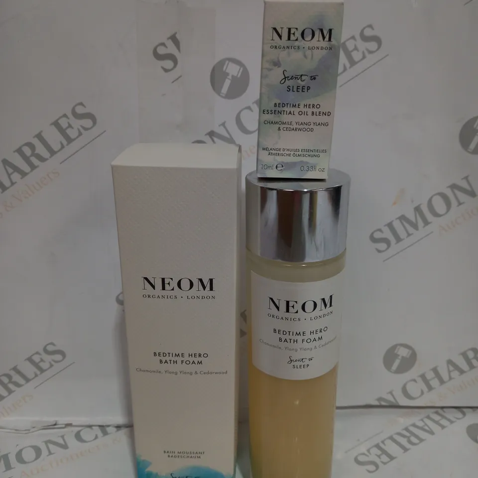 NEOM BEDTIME HERO BATH FOAM AND ESSENTIAL OIL