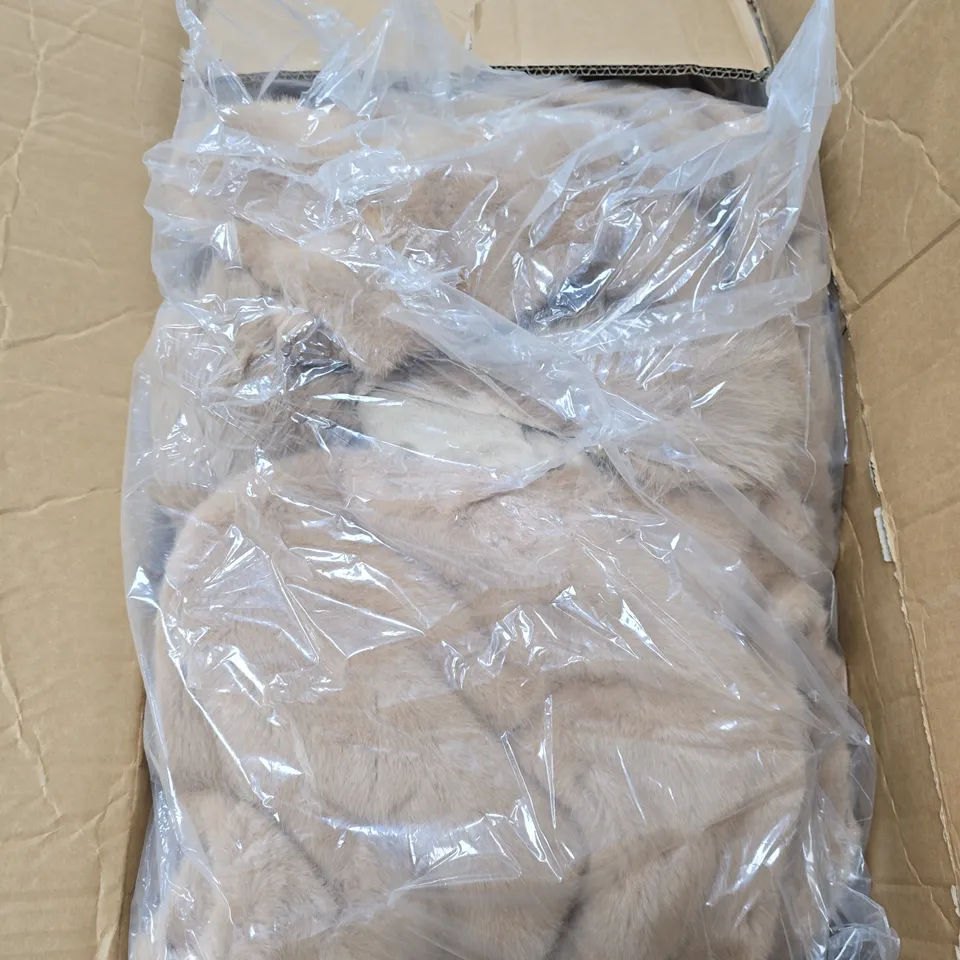 LARGE QUANTITY OF FUR STYLE COATS IN VARIOUS SIZES  - COLLECTION ONLY