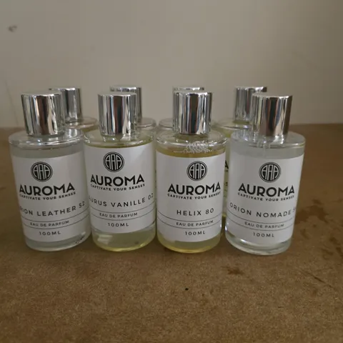 LOT OF 8 ASSORTED UNBOXED AUROMA 100ML EAU DE PARFUMS