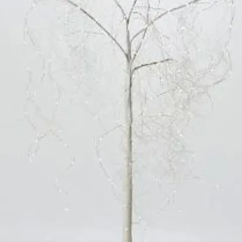 ALISON CORK PRE-LIT CASCADING GLITTER WHITE WILLOW TREE - COLLECTION ONLY