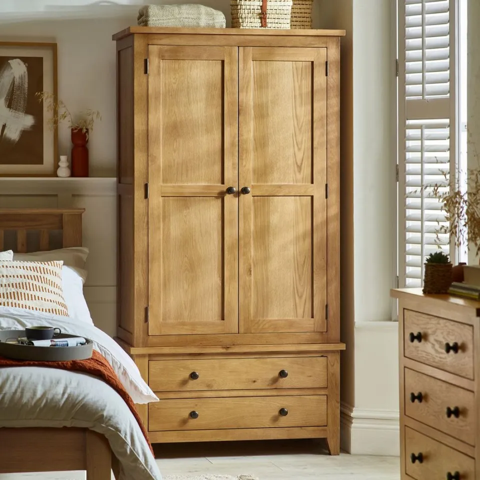 BOXED JULIAN BOWEN MARLBOROUGH COMBINATION WARDROBE - OAK (2 BOXES)
