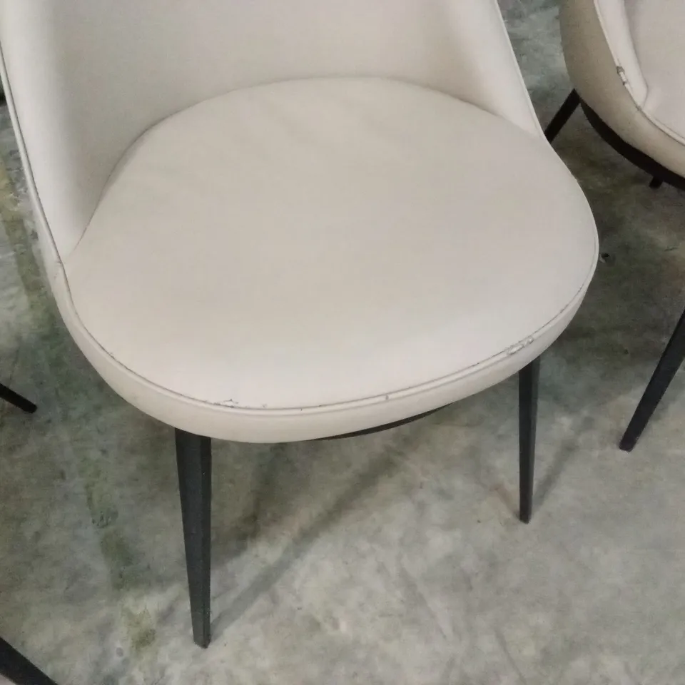 SET OF DESIGNER FAUX LEATHER CHAIRS // 4 x DINING CHAIRS AND 2 x BARSTOOLS